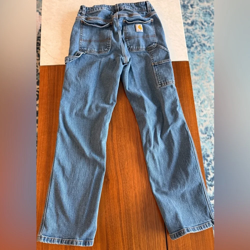 Carhartt Boys’ Denim Dungaree Pants - Picture 3 of 4